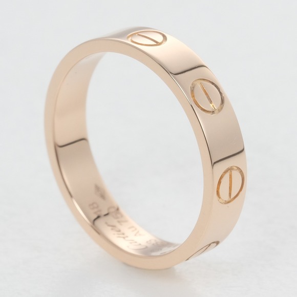CARTIER Mini Love Wedding K18PG No. 7.5 Women's Ring - Picture 3 of 9